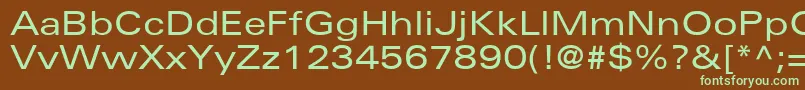 NovaExpandedSsiExpanded-fontti – vihreät fontit ruskealla taustalla