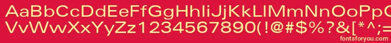 NovaExpandedSsiExpanded Font – Yellow Fonts on Red Background
