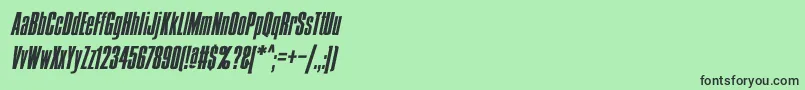Condens1 Font – Black Fonts on Green Background