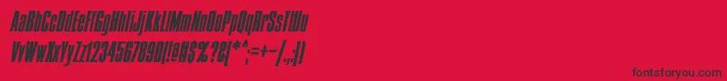 Condens1 Font – Black Fonts on Red Background