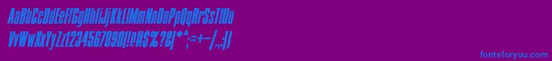 Condens1 Font – Blue Fonts on Purple Background