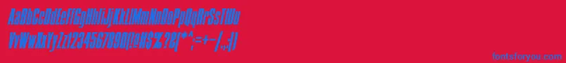 More about Condens1 Font Condens1 Font – Blue Fonts on Red Background