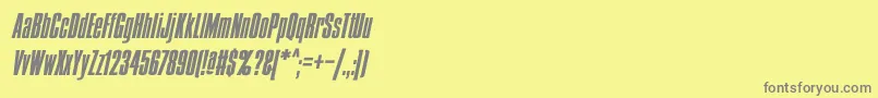 fuente Condens1 – Fuentes Grises Sobre Fondo Amarillo