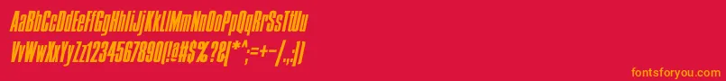 More about Condens1 Font Condens1 Font – Orange Fonts on Red Background