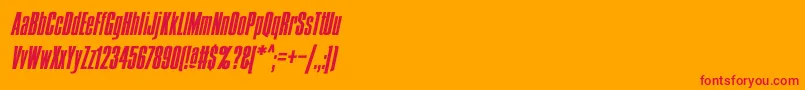 Condens1 Font – Red Fonts on Orange Background