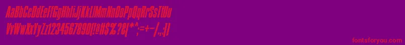 Condens1 Font – Red Fonts on Purple Background
