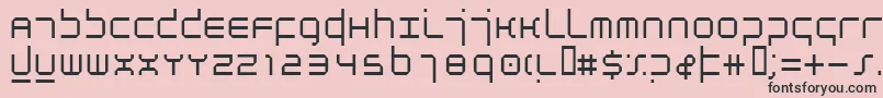 AtmosphereLight Font – Black Fonts on Pink Background