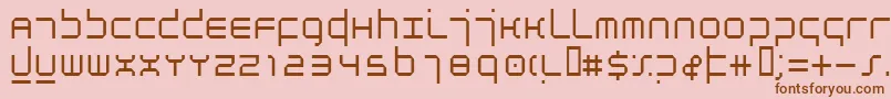 AtmosphereLight Font – Brown Fonts on Pink Background
