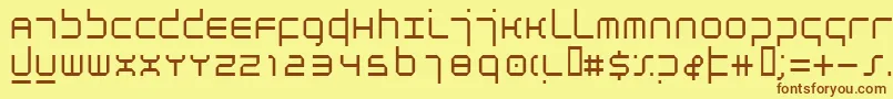 AtmosphereLight Font – Brown Fonts on Yellow Background