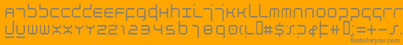 フォントAtmosphereLight – オレンジの背景に灰色の文字