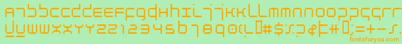 AtmosphereLight Font – Orange Fonts on Green Background