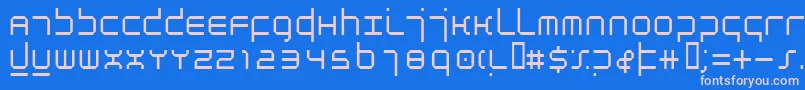AtmosphereLight Font – Pink Fonts on Blue Background