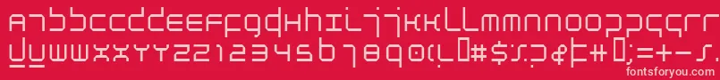 フォントAtmosphereLight – 赤い背景にピンクのフォント