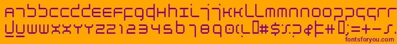 AtmosphereLight Font – Purple Fonts on Orange Background