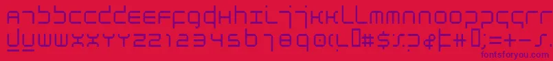 AtmosphereLight Font – Purple Fonts on Red Background