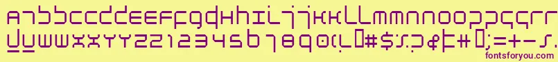 AtmosphereLight Font – Purple Fonts on Yellow Background