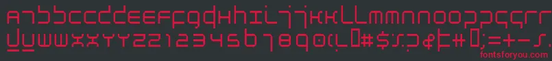 AtmosphereLight Font – Red Fonts on Black Background