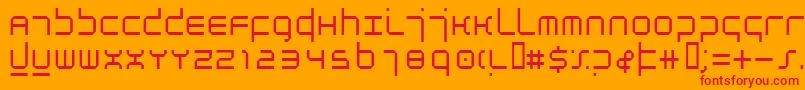 AtmosphereLight Font – Red Fonts on Orange Background