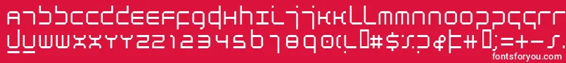 AtmosphereLight Font – White Fonts on Red Background