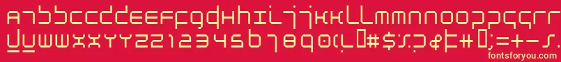 AtmosphereLight Font – Yellow Fonts on Red Background