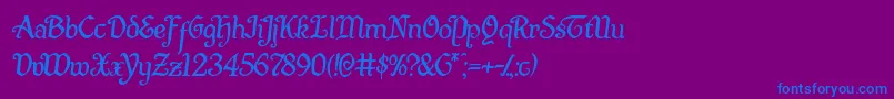 Подробнее о шрифте Quillswordsemital Шрифт Quillswordsemital – синие шрифты на фиолетовом фоне