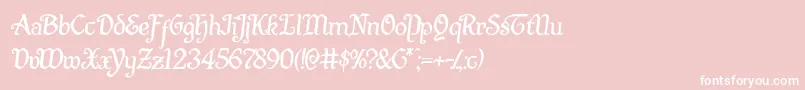 フォントQuillswordsemital – ピンクの背景に白い文字
