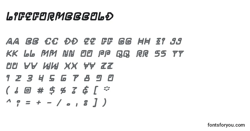 Шрифт LifeformBbBold – алфавит, цифры, специальные символы