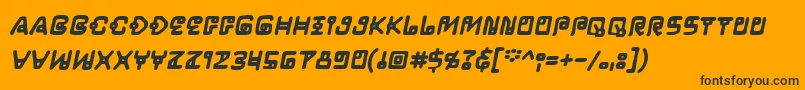 LifeformBbBold Font – Black Fonts on Orange Background