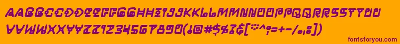 LifeformBbBold Font – Purple Fonts on Orange Background