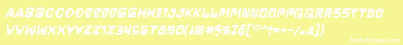 LifeformBbBold Font – White Fonts on Yellow Background