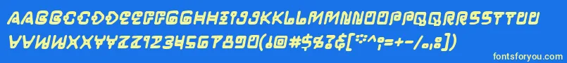 LifeformBbBold Font – Yellow Fonts on Blue Background