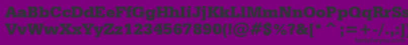 Fonte SerifaBlackBt – fontes pretas em um fundo violeta