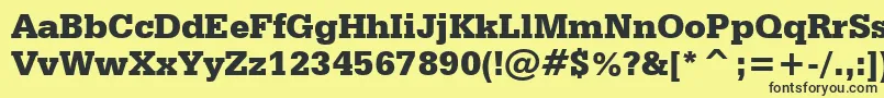 Más sobre la fuente SerifaBlackBt fuente SerifaBlackBt – Fuentes Negras Sobre Fondo Amarillo