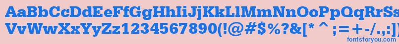 SerifaBlackBt Font – Blue Fonts on Pink Background