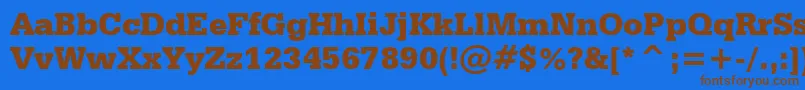 Шрифт SerifaBlackBt – коричневые шрифты на синем фоне