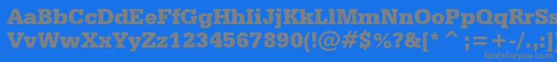 Czcionka SerifaBlackBt – szare czcionki na niebieskim tle