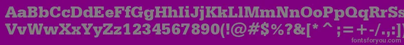 Więcej informacji o czcionce SerifaBlackBt Czcionka SerifaBlackBt – szare czcionki na fioletowym tle