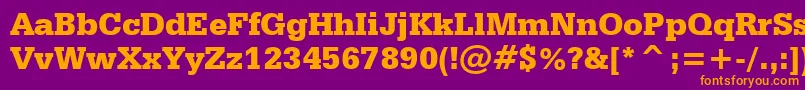 Police SerifaBlackBt – polices orange sur fond violet