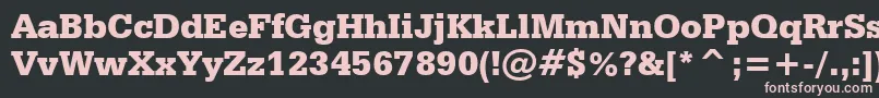 SerifaBlackBt Font – Pink Fonts on Black Background