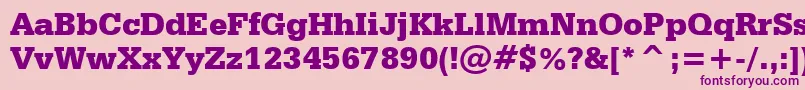 Шрифт SerifaBlackBt – фиолетовые шрифты на розовом фоне