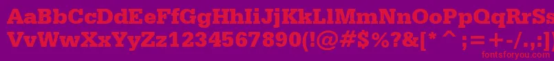 SerifaBlackBt Font – Red Fonts on Purple Background