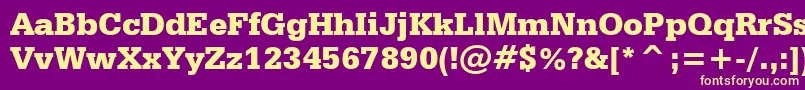 SerifaBlackBt Font – Yellow Fonts on Purple Background