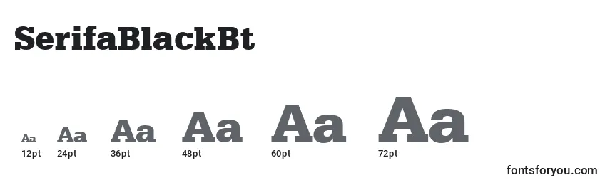 SerifaBlackBt Font Sizes