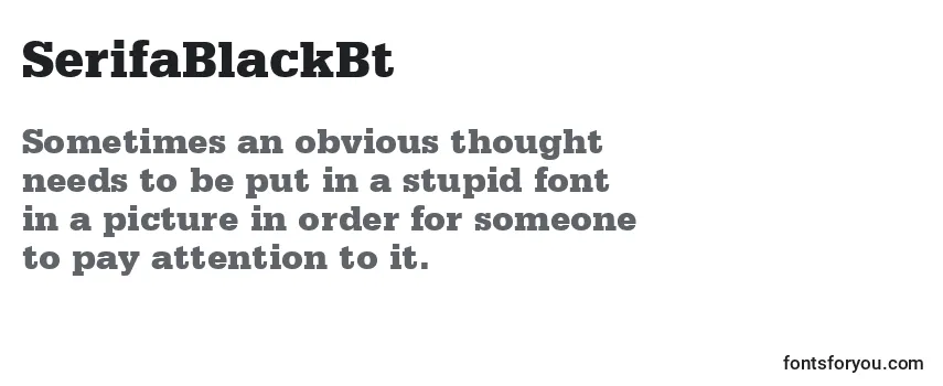 Review of the SerifaBlackBt Font