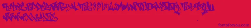 Bway Font – Purple Fonts on Red Background