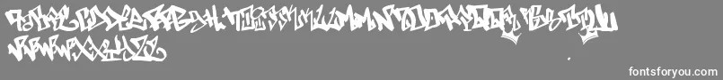 Bway-Schriftart – Weiße Schriften auf grauem Hintergrund
