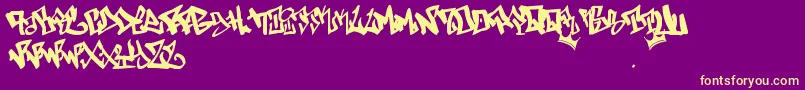 Bway Font – Yellow Fonts on Purple Background