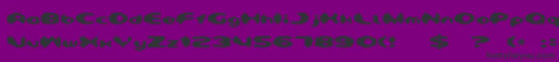 Detonator-Schriftart – Schwarze Schriften auf violettem Hintergrund