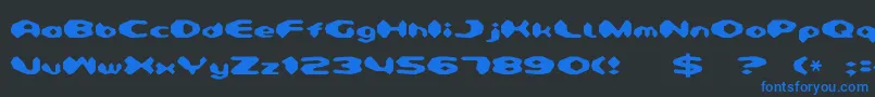 フォントDetonator – 黒い背景に青い文字