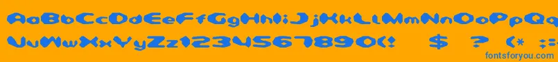 Шрифт Detonator – синие шрифты на оранжевом фоне